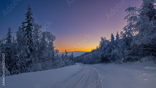 winter sunset in the forest © Николай Срибяник