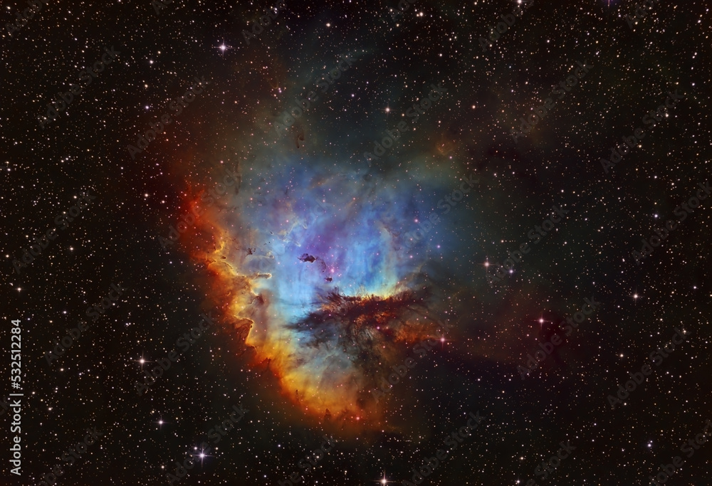 Fototapeta premium Pacman Nebula SHO Palette