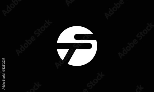 Initials FT TF logo design vector illustration.