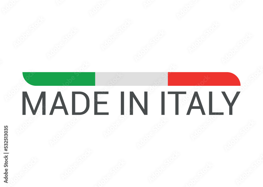 Made in Italy. Italian logo and sticker.
Made in Italy. Italian logo and sticker.