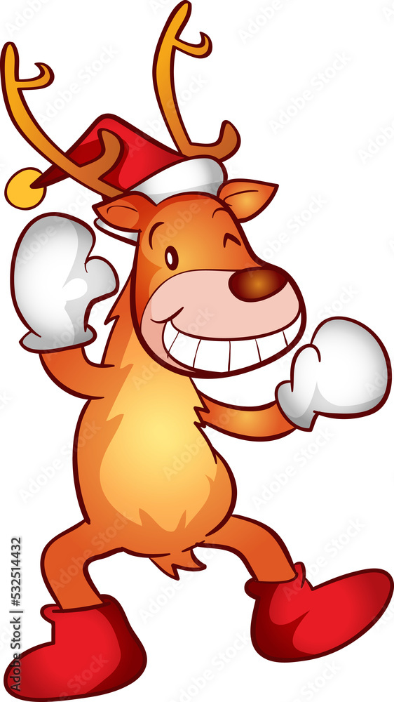 Fototapeta premium santa merry christmas cartoon character and element
