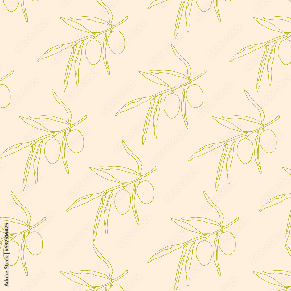 Olive pattern in  green colours