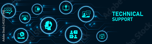 Research  development vector illustration. Concept with connected icons related to project management, product design or engineering, business development