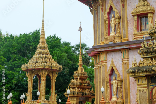 Thai style buddhist temple architecture