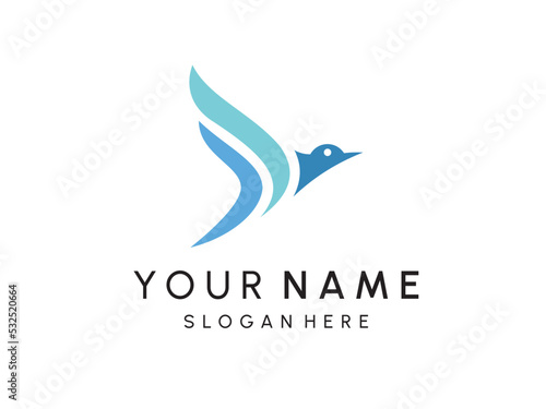 Bird Logo abstract design vector template. Flying birds logotype concept icon.