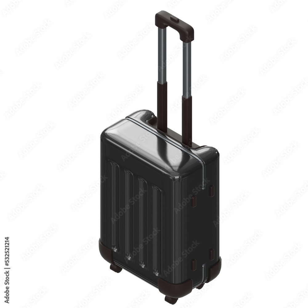 3d rendering illustration of a travel suitcase 3d rendering illustration of a travel suitcase