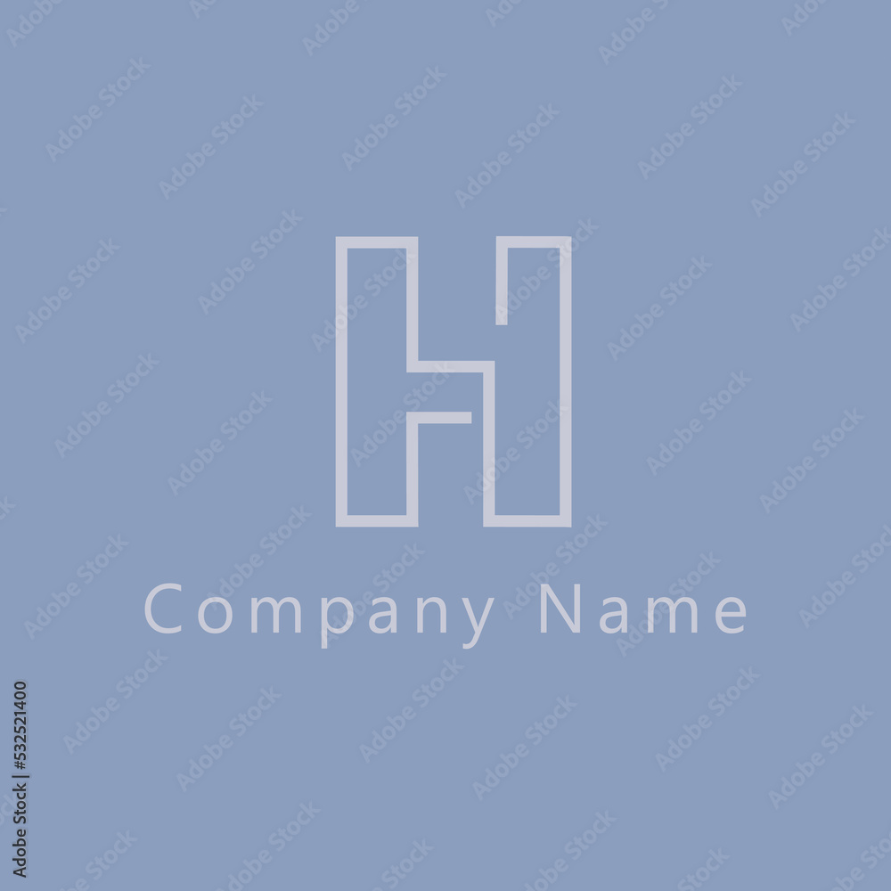 Modern linear H letter logo Modern linear H letter logo
