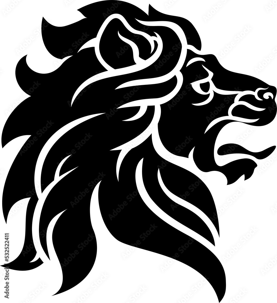 Obraz premium Lion Head Side On