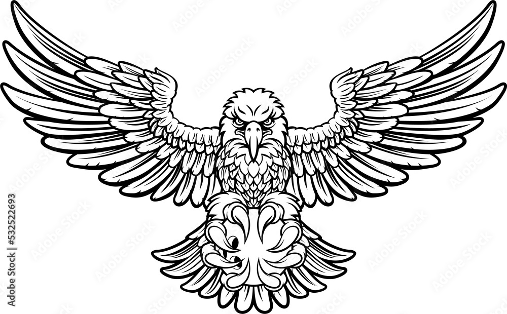 Obraz premium Eagle Bowling Sports Mascot