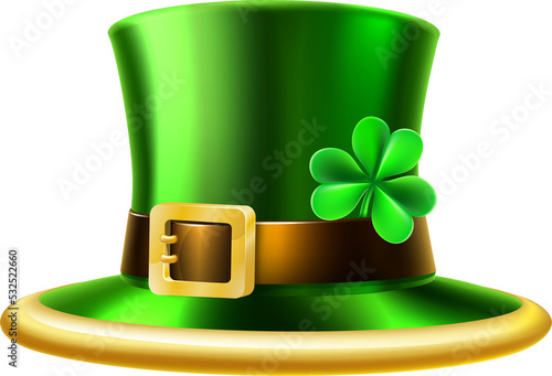 St Patricks Day Leprechaun Shamrock Green Hat photo
