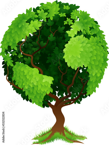 Tree World Globe Earth Concept