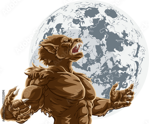 Werewolf Full Moon Scary Ho...