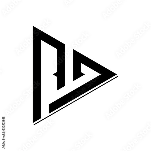 Simple triangle logo. Logo ND