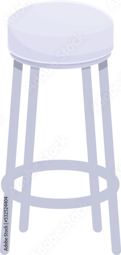 Leather bar stool icon cartoon vector. Tall chair. Furniture seat