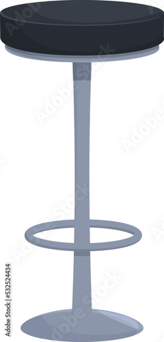 Metal chair icon cartoon vector. Cafe furniture. Modern bar