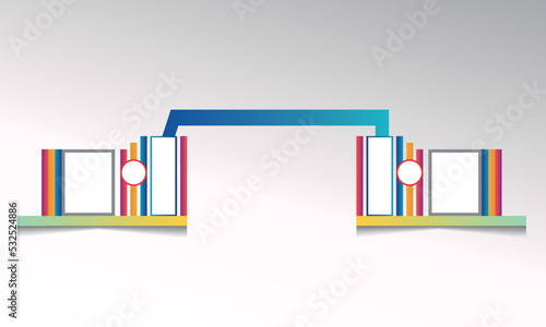 exhibition stand gate entrance vector with for mock up event display, arch design Stock Vector