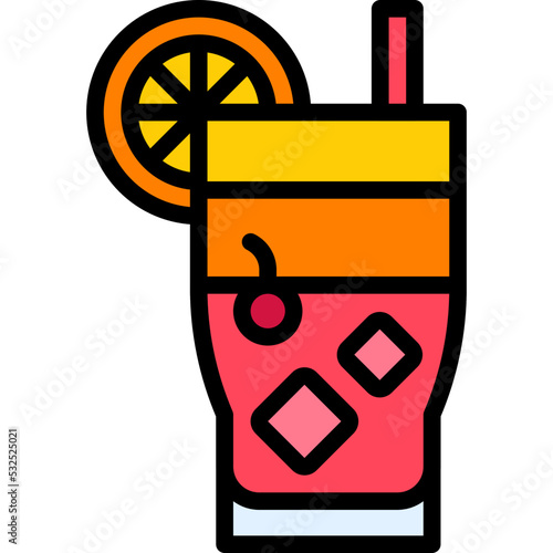 San Francisco Cocktail icon, Alcoholic mixed drink vector