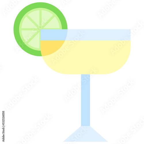 Gimlet Cocktail icon, Alcoholic mixed drink vector