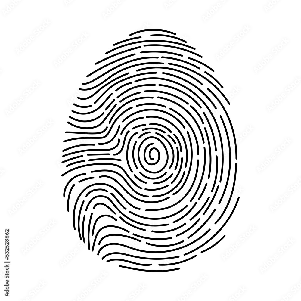 Fingerprint icon. Authorization. Concept of cyber security. Identification. Biometric. Digital authentication Fingerprint icon. Authorization. Concept of cyber security. Identification. Biometric. Digital authentication