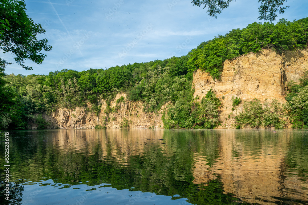 Fototapeta premium Dornheckensee in Bonn in summer