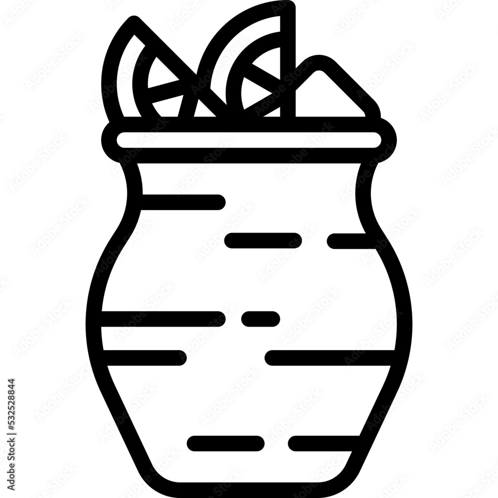Cantaritos Cocktail icon, Alcoholic mixed drink vector Cantaritos Cocktail icon, Alcoholic mixed drink vector