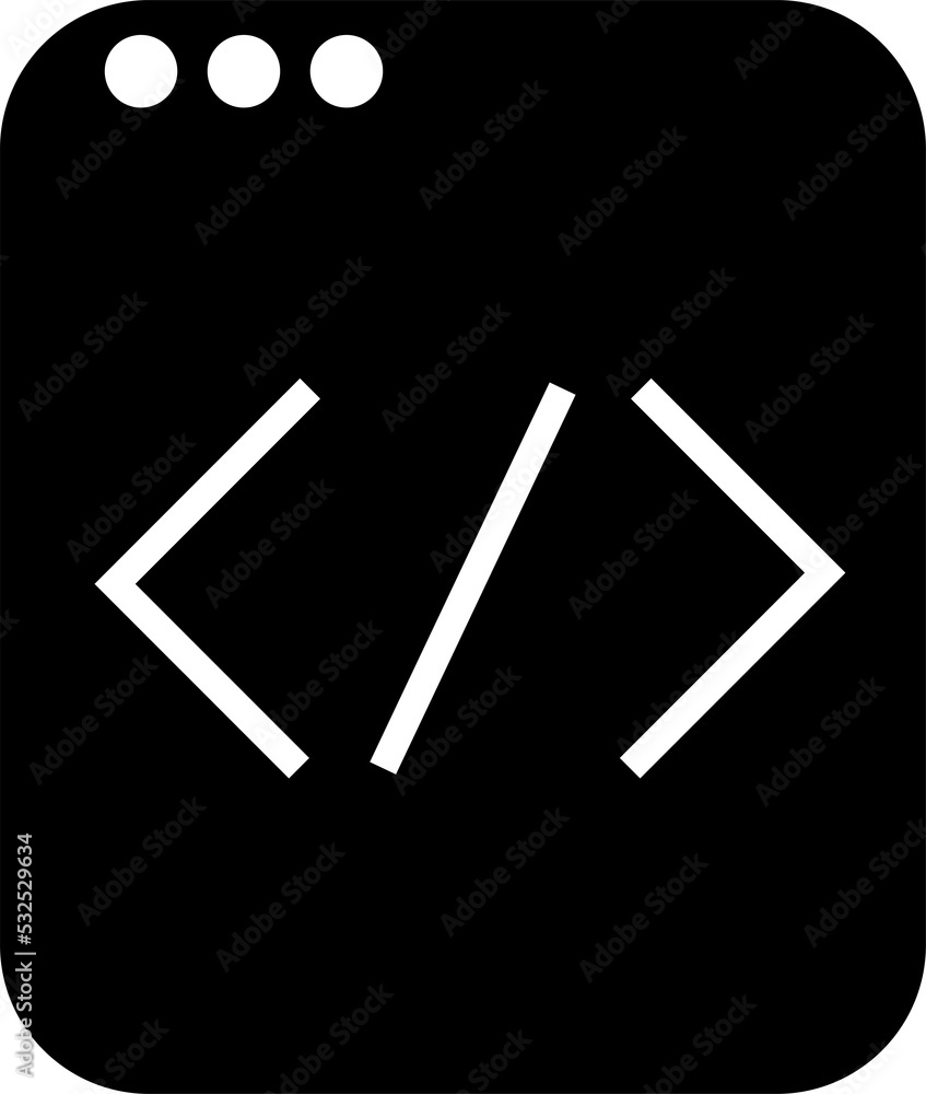 Isolated icon of a screen with a command line prompt. Concept of programming and software development. Isolated icon of a screen with a command line prompt. Concept of programming and software development.