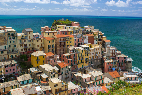 Village of Manarola, on the Cinque Terre coast of Italy