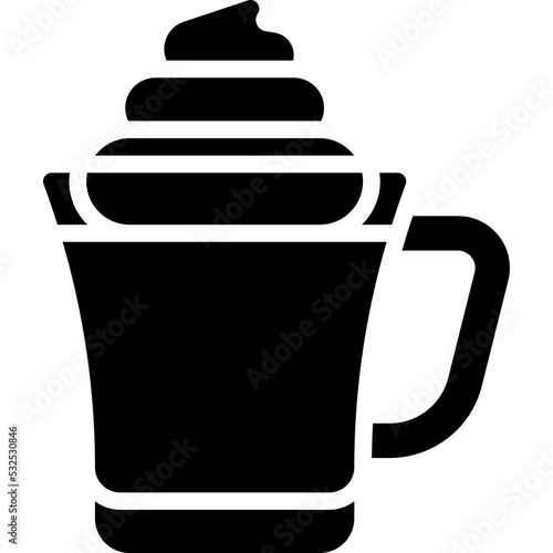 Bombardino Cocktail icon, Alcoholic mixed drink vector