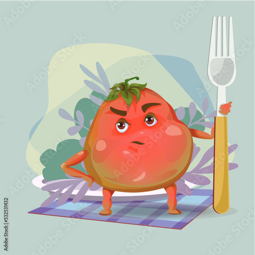 Tomato guards with a fork
