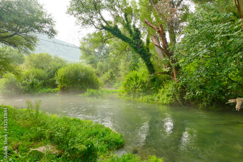 Bussi sul Tirino, fiume Tirino.Abruzzo, Italy