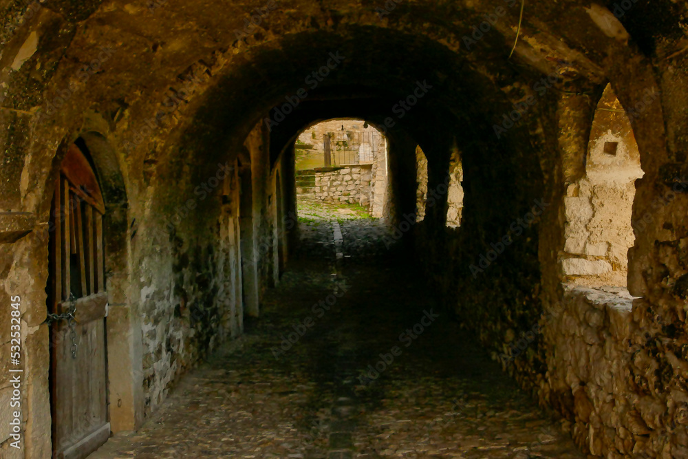 Borgo medievale di Capestrano.Abruzzo, Italy