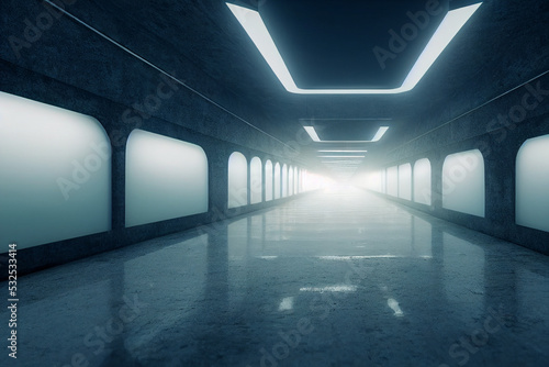 Unendlicher Tunnel der Matrix Zukunft, generative ai technology