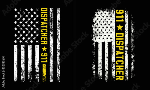 911 Dispatcher 4th Of July Design