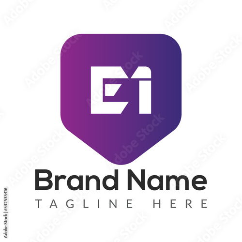 Abstract EE letter modern initial logo design	
