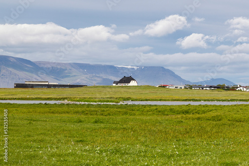 landscape view on gotta island near Reykjavik photo