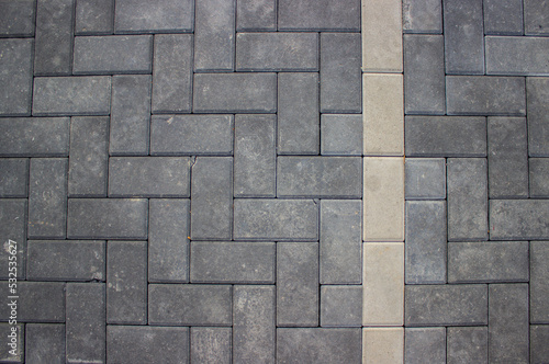 urban paving slabs with a light stripe