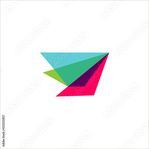 paper plane overlay colors logo