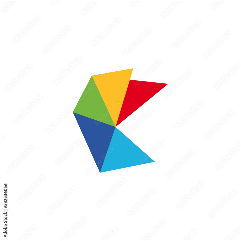 abstract geometric overlap logo 