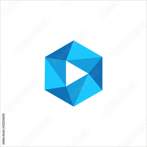play button colorful logo