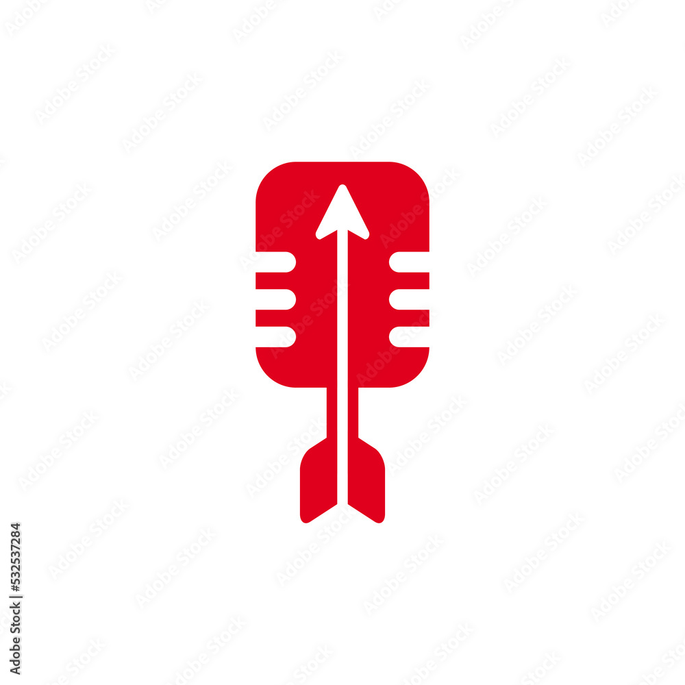 mic and arrow logo mic and arrow logo