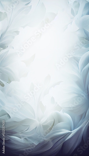 Floral themed abstract 3D background.