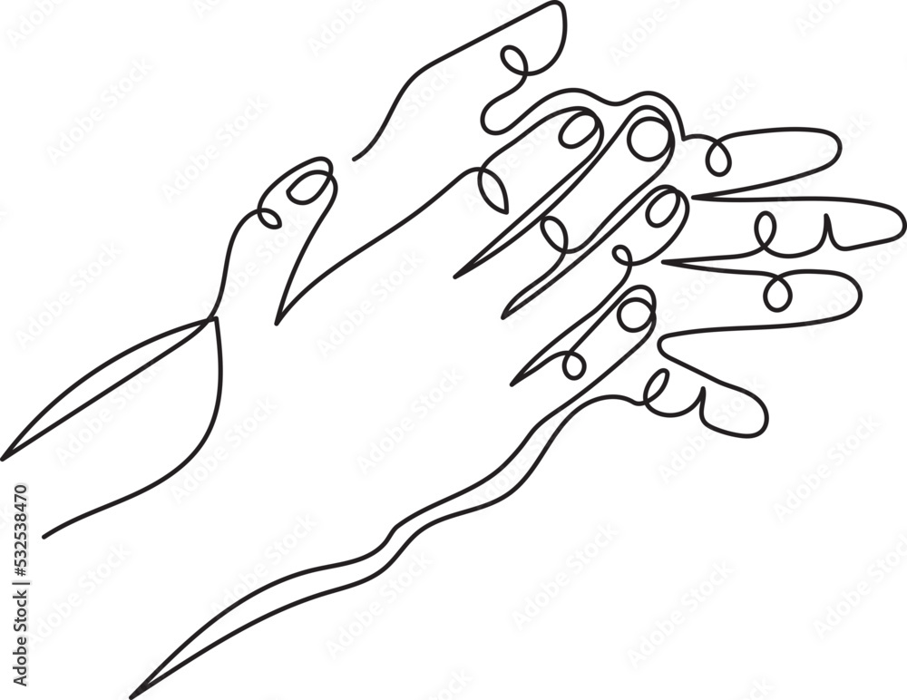 clapping hand gesture minimal outline art clapping hand gesture minimal outline art