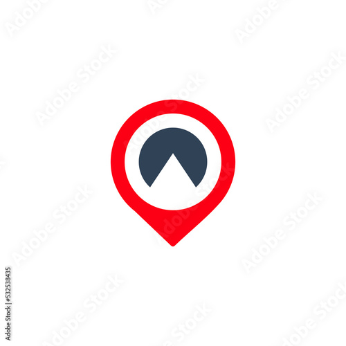 Free Download travel map pin logo design vector sign - GFXLoad