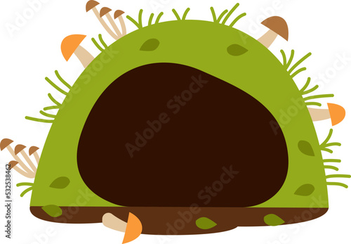 Wild animal burrow. Vector illustration