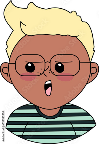 Wallpaper Mural boy kid avatar character emotion Torontodigital.ca