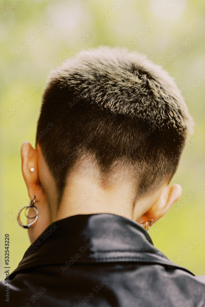 woman with short hairs woman with short hairs