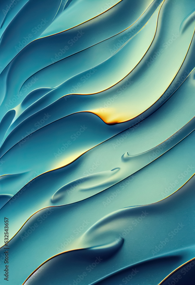 Obraz premium Abstract modern futuristic liquid dynamic background. Fluid painting trendy texture. 3D illustration