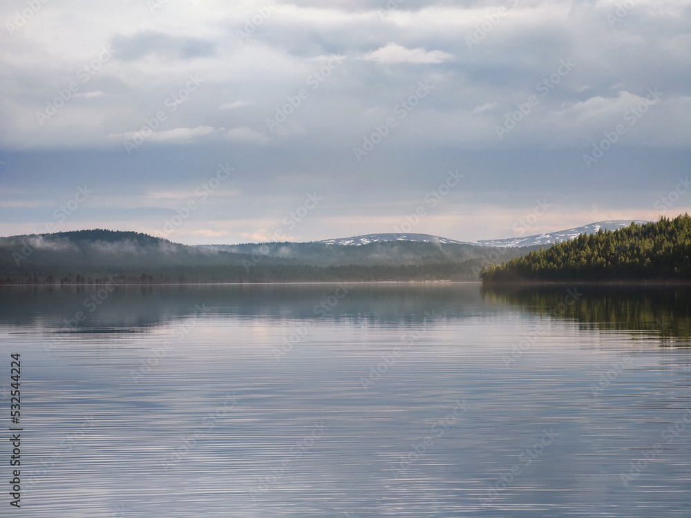 Mist Hovering Over The Arctic Waters Mist Hovering Over The Arctic Waters