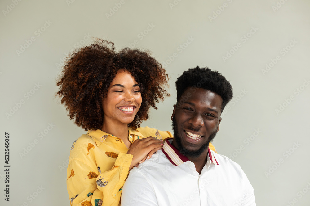 African American couple studio portrait African American couple studio portrait