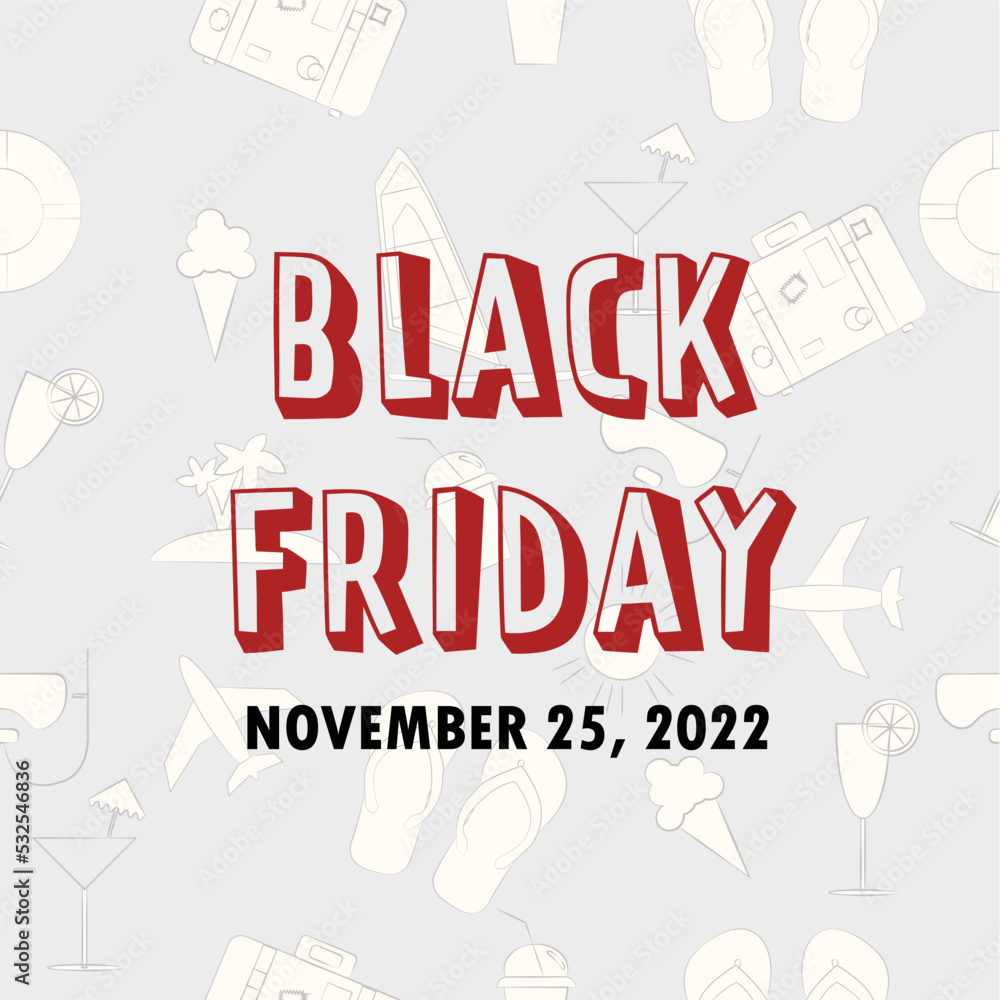 Fototapeta premium Vacation black Friday